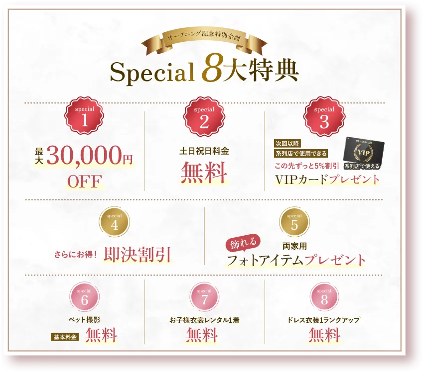 スペシャル8大特典